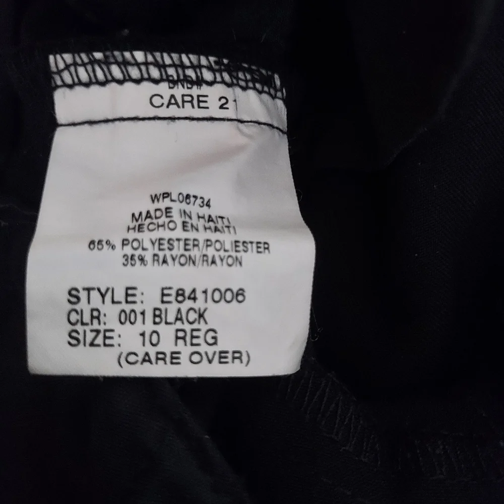 Perry Ellis Portfolio Slacks Boy Size 10 Black - Picture 4 of 5